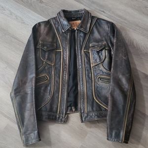 Gap Distressed  1969 Leather Jacket